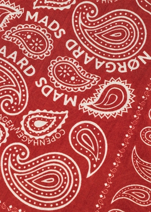 Paisley solid soft cotton scarf Winery Mads Nørgaard
